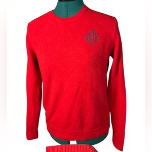 Ralph Lauren monogram Vibrant Red cashmere Knit